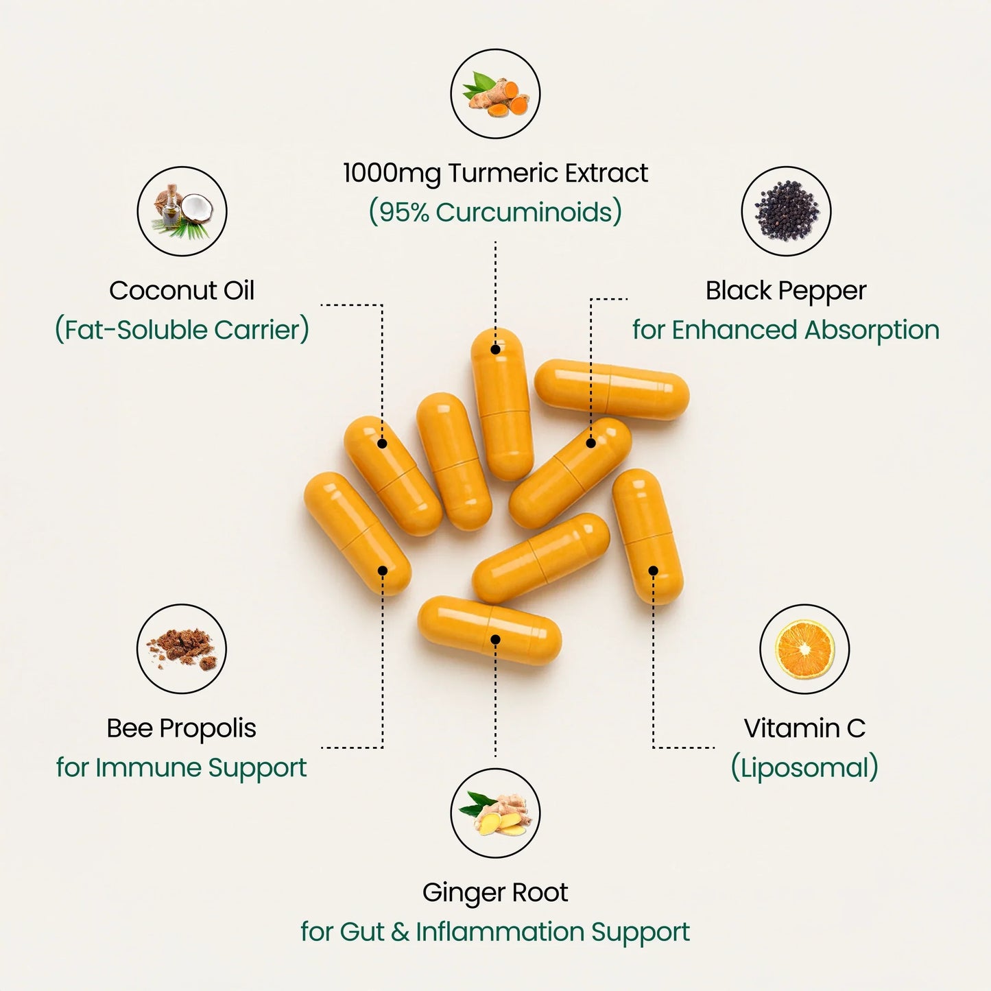 Turmeric Curcumin Capsules (1,000mg)